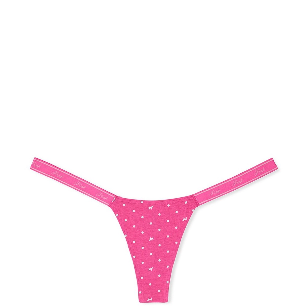 Pink Polka Dot Thong